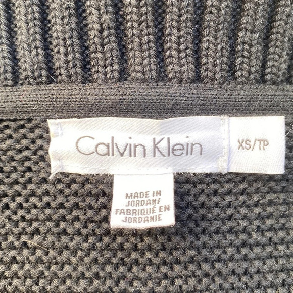 🌸Calvin Klein long cardigan with tie waist in black - Picture 8 of 10